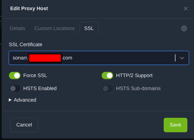 Add SSL Cert to Host